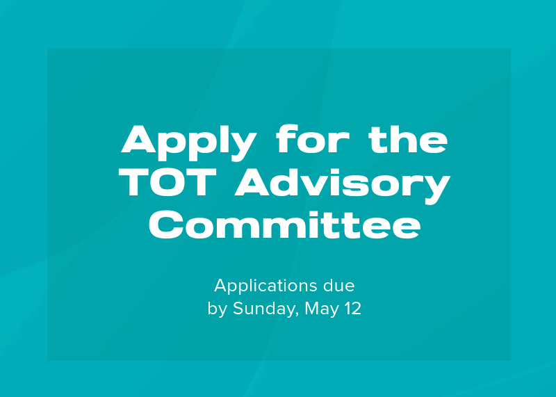 NTCA Seeks Volunteer Members for TOT Advisory Committee